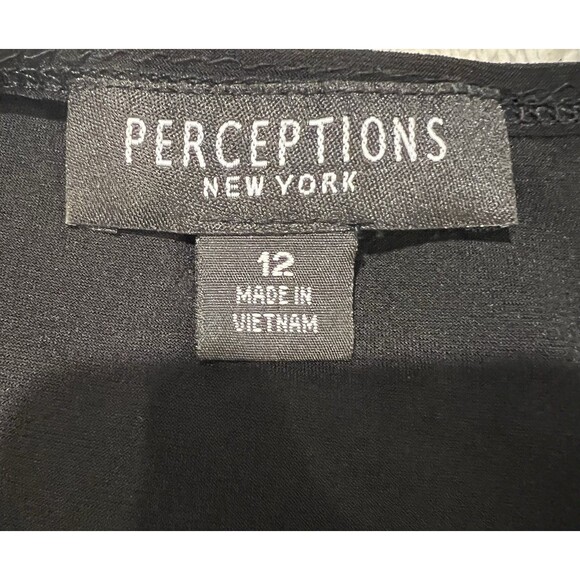 Perceptions New York Black Long Maxi Sleevless Stretch Dress Size 12 - Picture 4 of 6